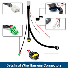 NSLUMO 40A relay image highlights reliable power for LED fog lamps.