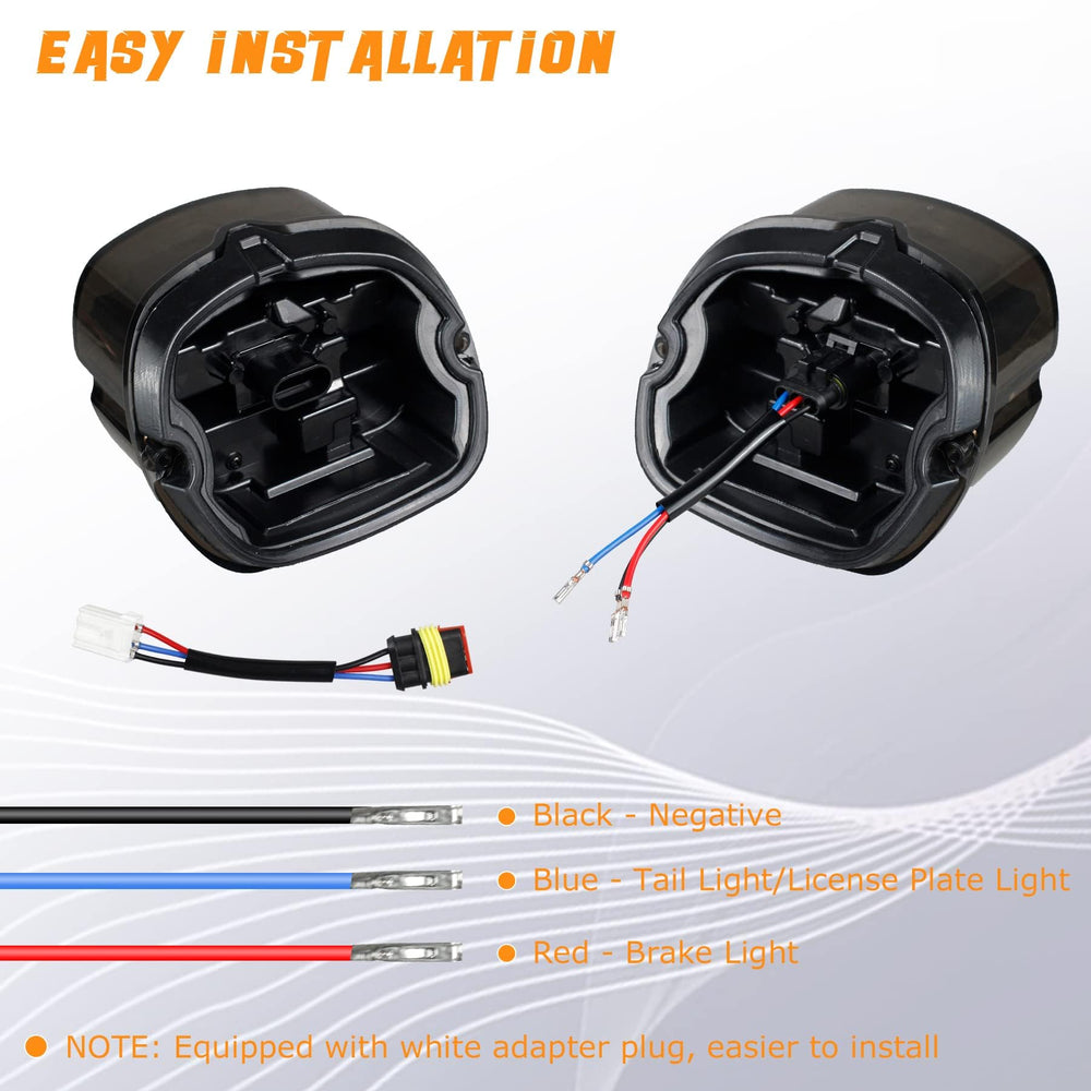 NTHREEAUTO ABS plastic tail light demonstrates impact resistance on Harley
