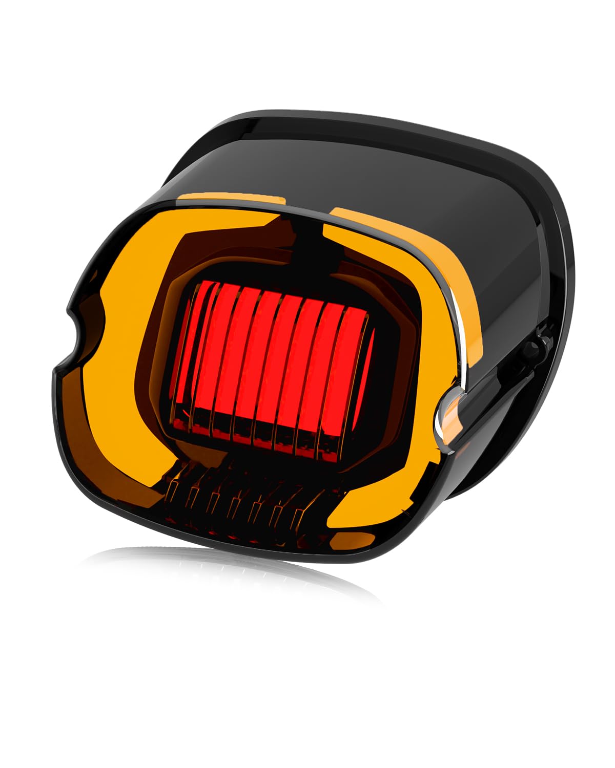 NTHREEAUTO smoked LED strobe tail light for Harley Dyna, rear view with enhanced visibility