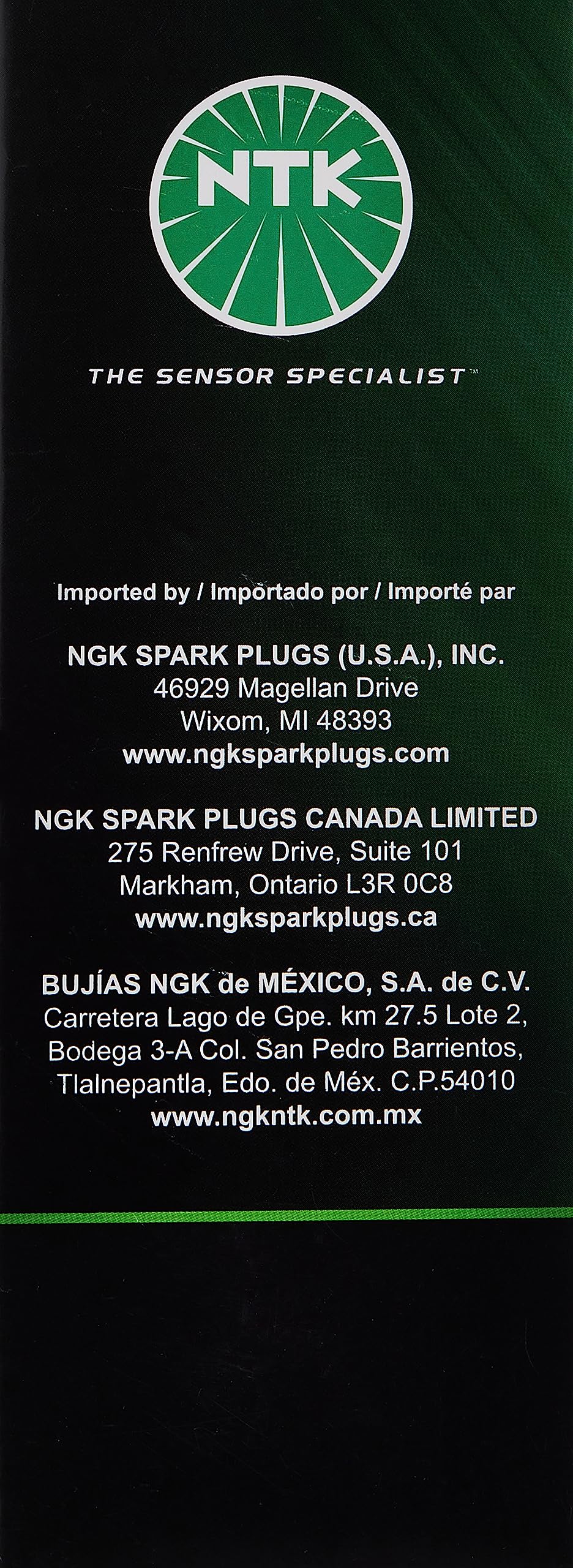 NTK 23159 oxygen sensor with water-resistant connector ensures reliable connections.