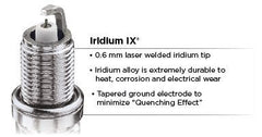 NTK 7803 DPR7EIX-9 iridium spark plug packaged in a two-pack
