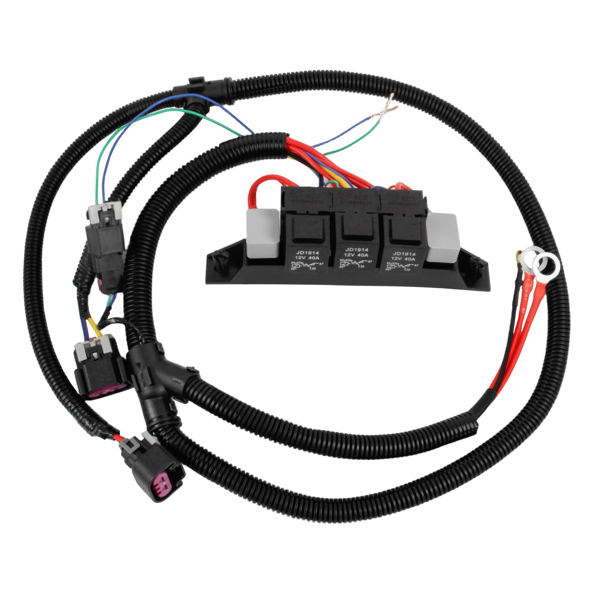 Ntoauto 674-00923 front view dual speed fan harness for Silverado enhances cooling control