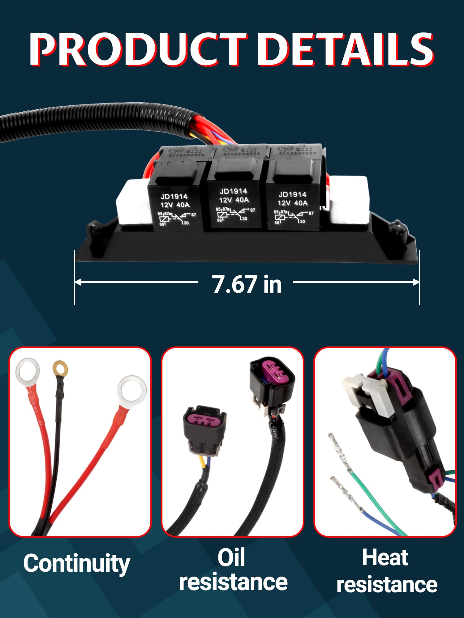 Ntoauto 674-00923 rear view shows compact, durable wiring for Yukon and Tahoe