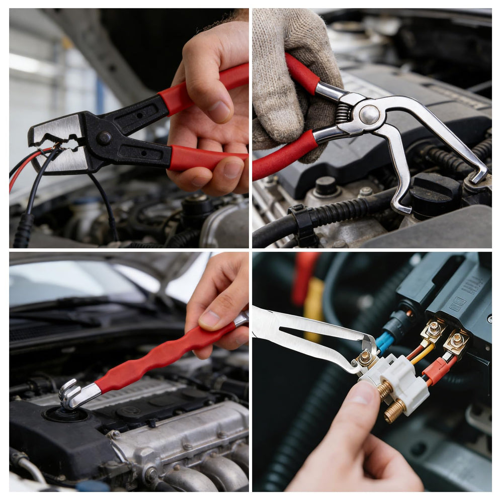 NTOUSIUY disconnect pliers with non-slip handle enable safe terminal removal.