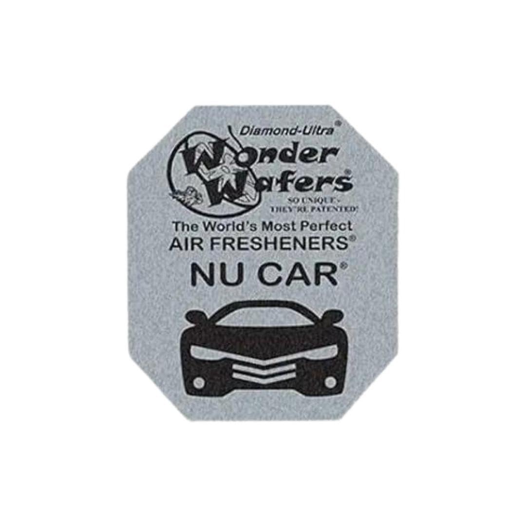 Nu Car aroma freshens car cabin with Wonder Wafers.