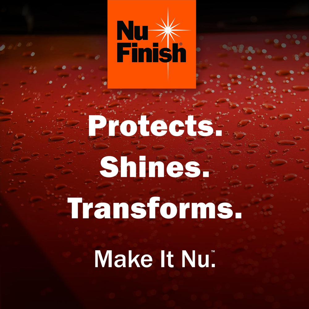 Nu Finish hydrophobic barrier on paint surface helps resist water.