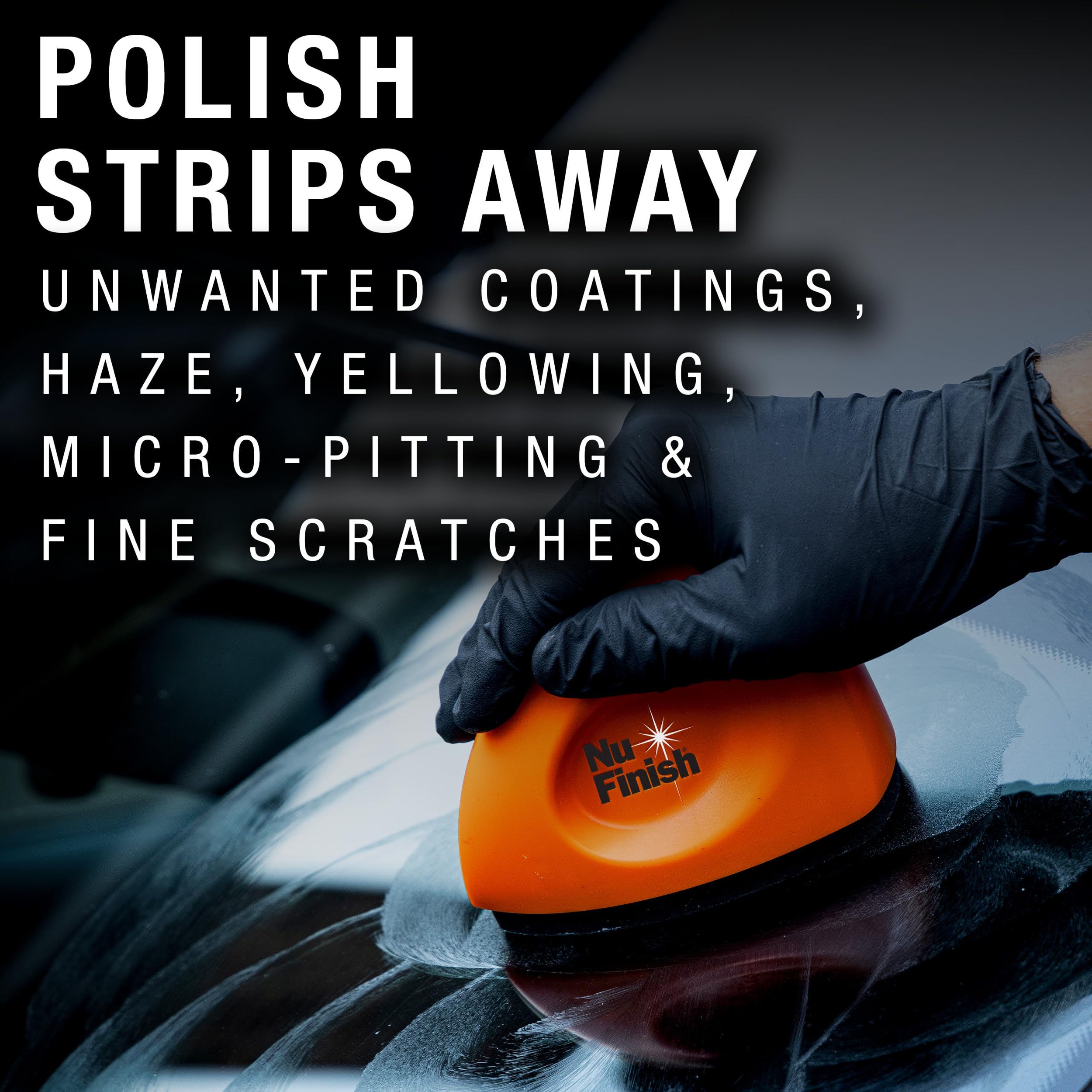 Nu Finish reusable sponges pair with the kit for thorough polishing and cleanup.
