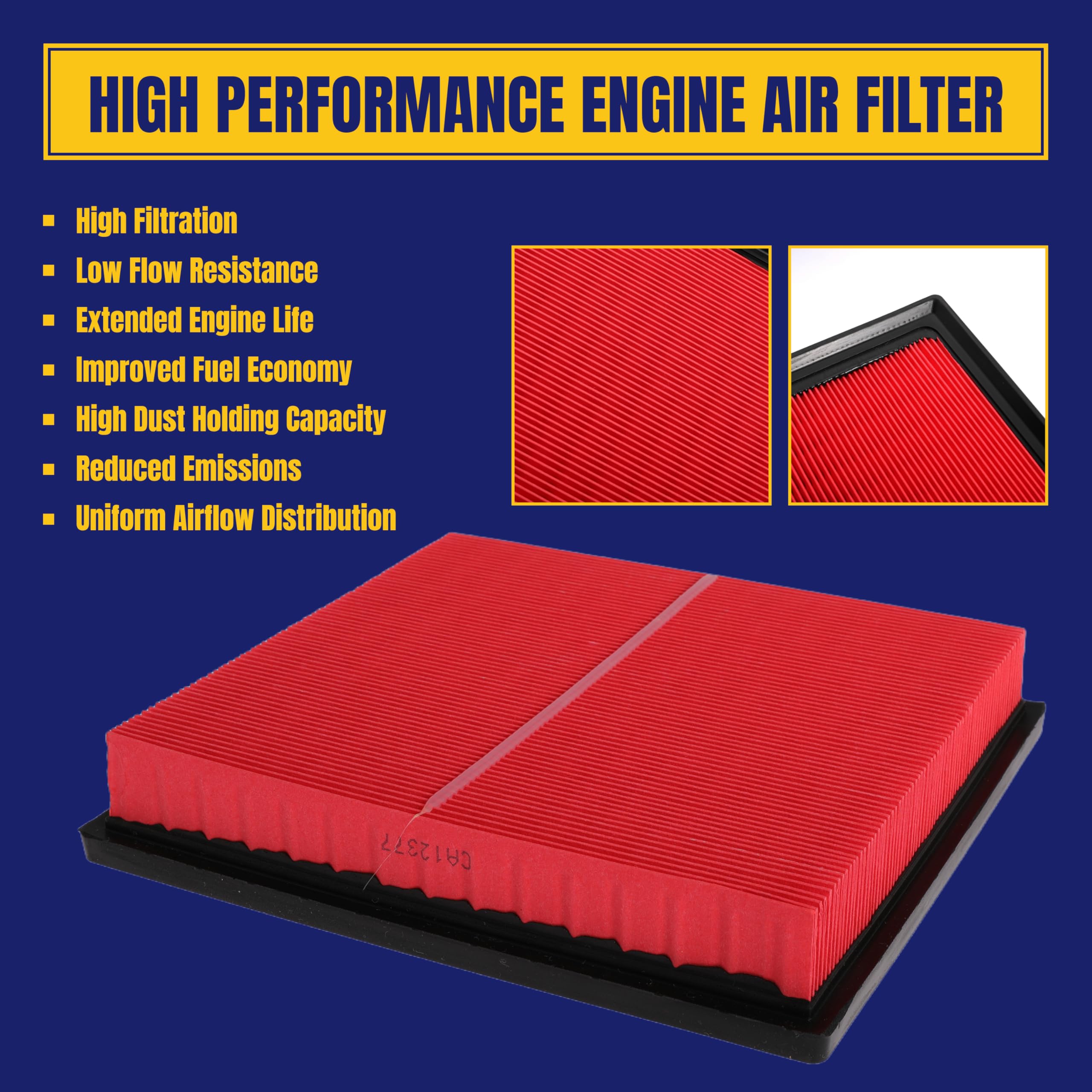 NuFlySic engine filter removing dust and pollen to protect engine