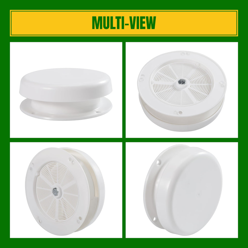 NuFlySic shatterproof plastic construction on RV vent