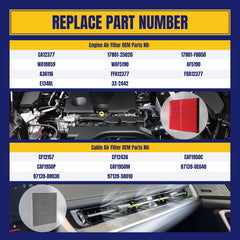 NuFlySic filter pack for Toyota RAV4 2020-2024 installation in cabin and engine areas