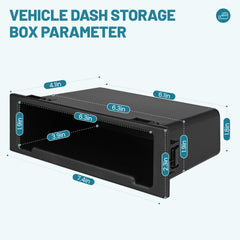 NuIth Dash Storage Pocket interior view organizes keys, phone, and cards.