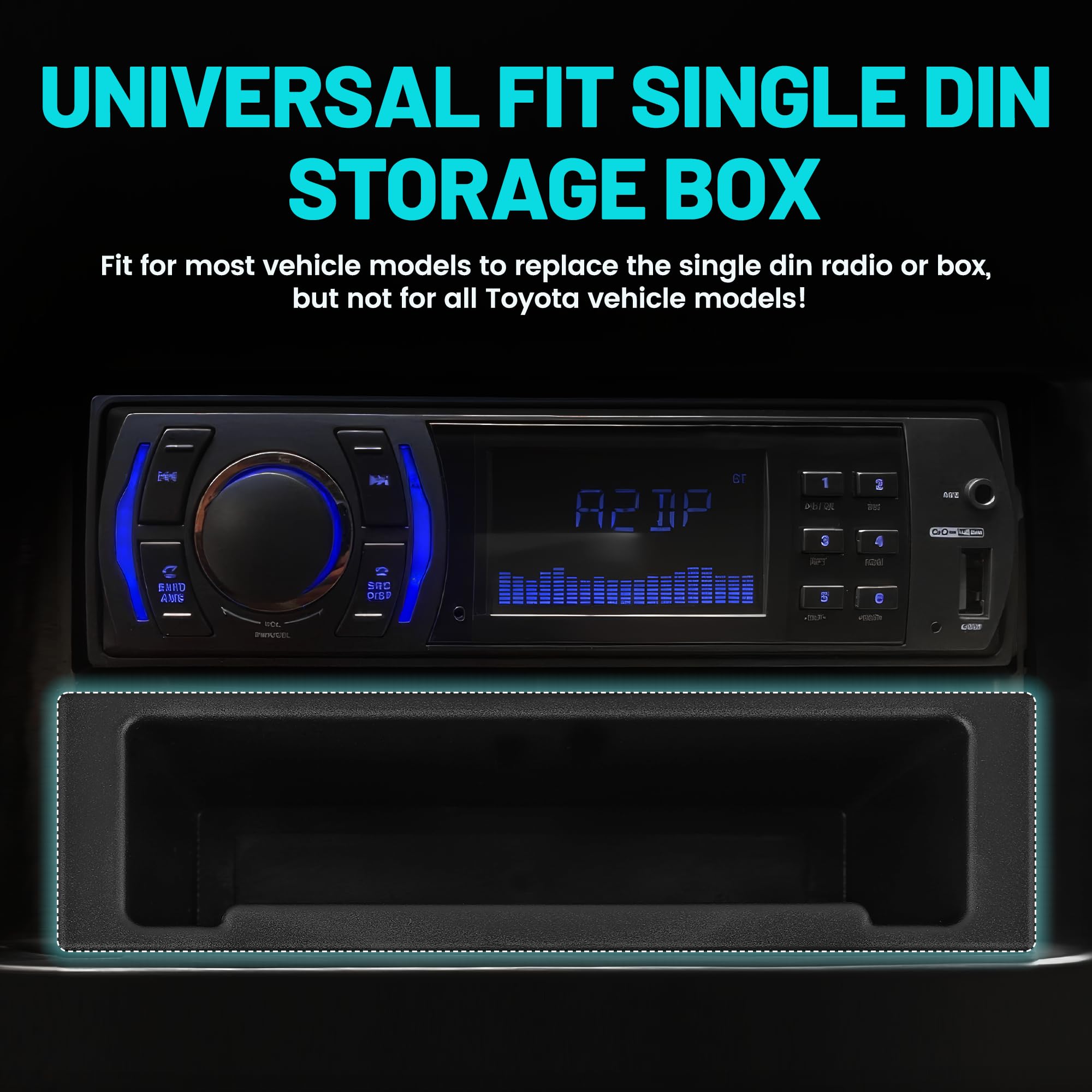 NuIth Dash Storage Pocket installed in-dash demonstrates quick upgrade to storage.