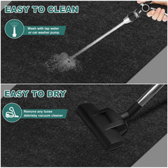 Nujzuir three-layer protection garage mat showing layered construction