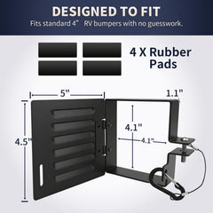 NUOVEPE aluminum bumper end cap offers durable, rustproof protection for outdoor RV use