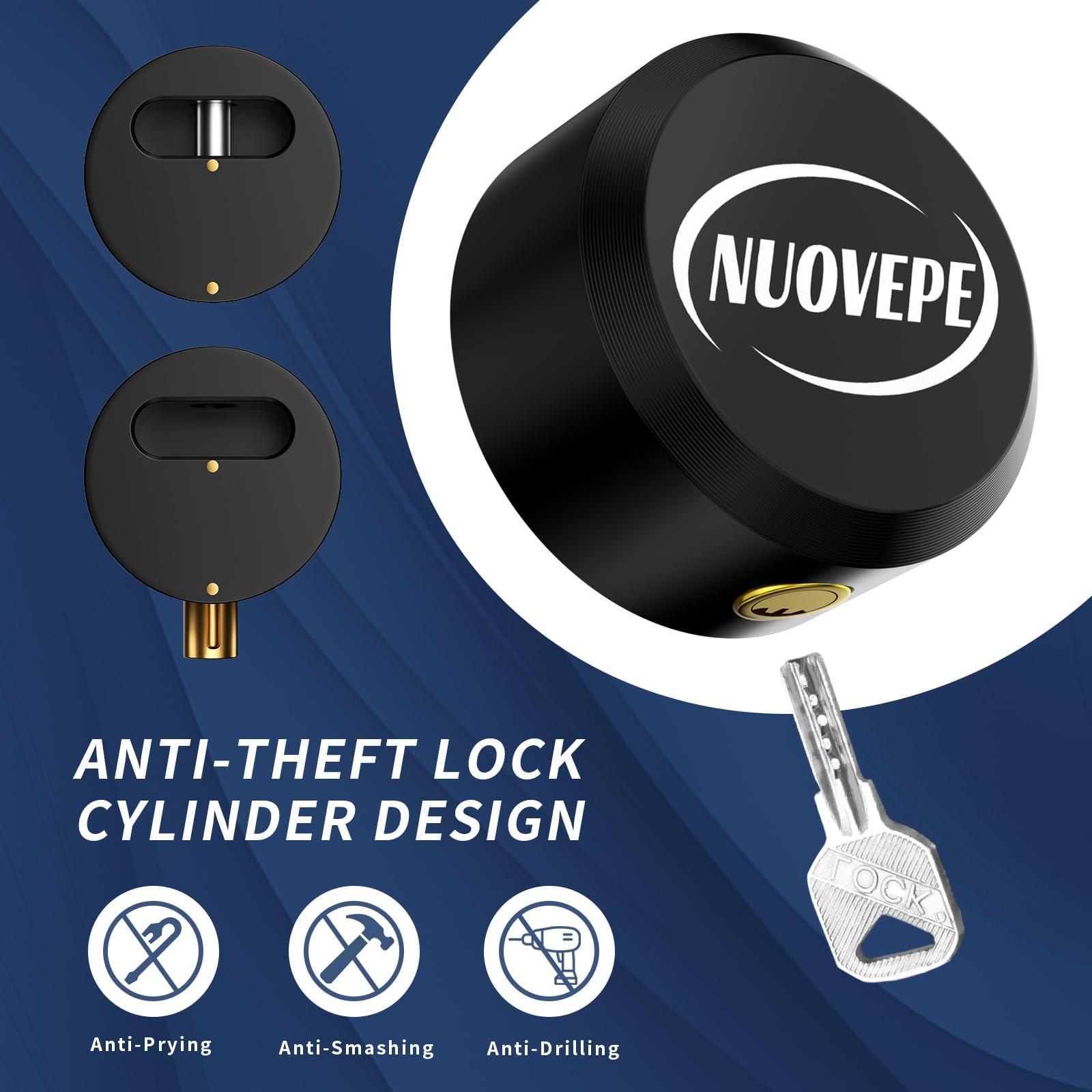 Armor-grade steel housing of NUOVEPE resisting prying attempts