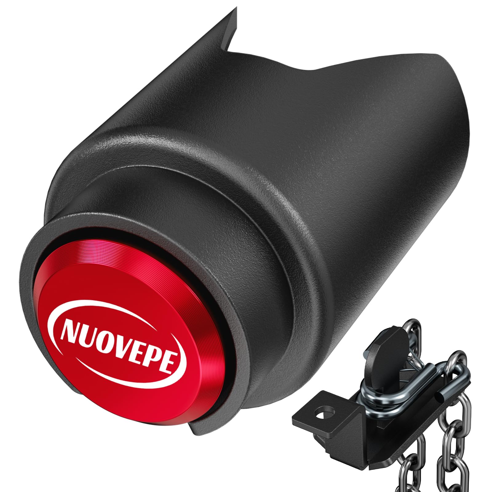 NUOVEPE trailer lock outer shield protects 2-inch coupler from tampering on the road