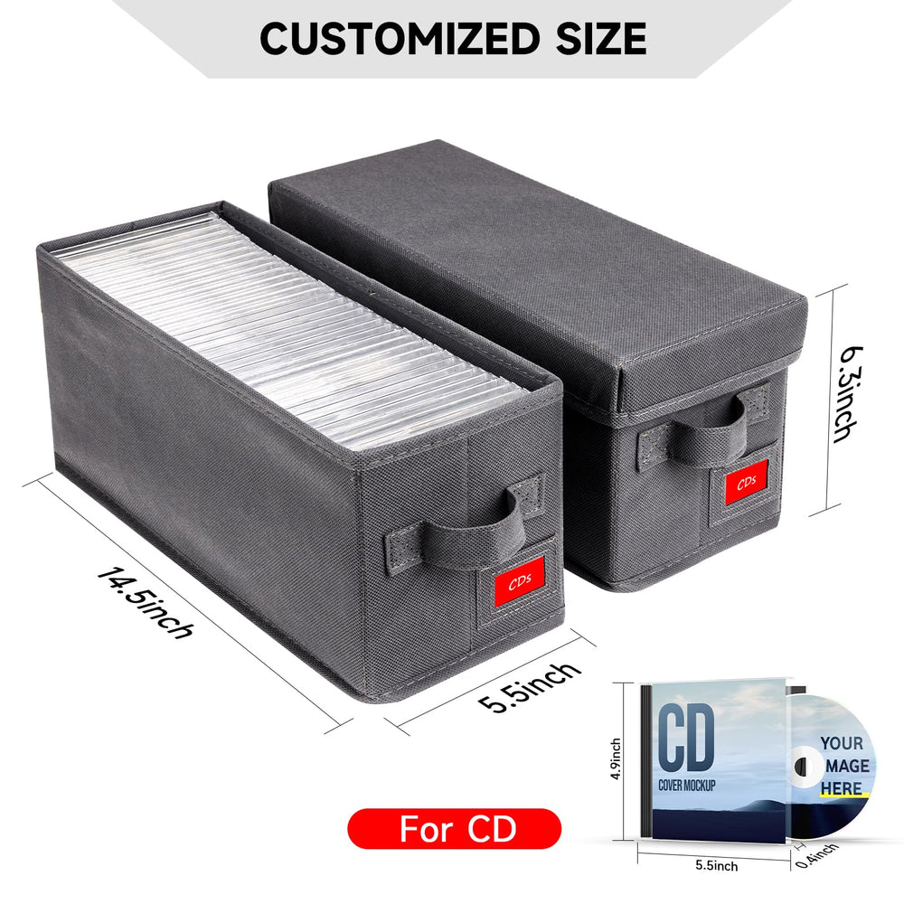 NUSWOR dust-proof CD storage box keeps discs scratch-free.
