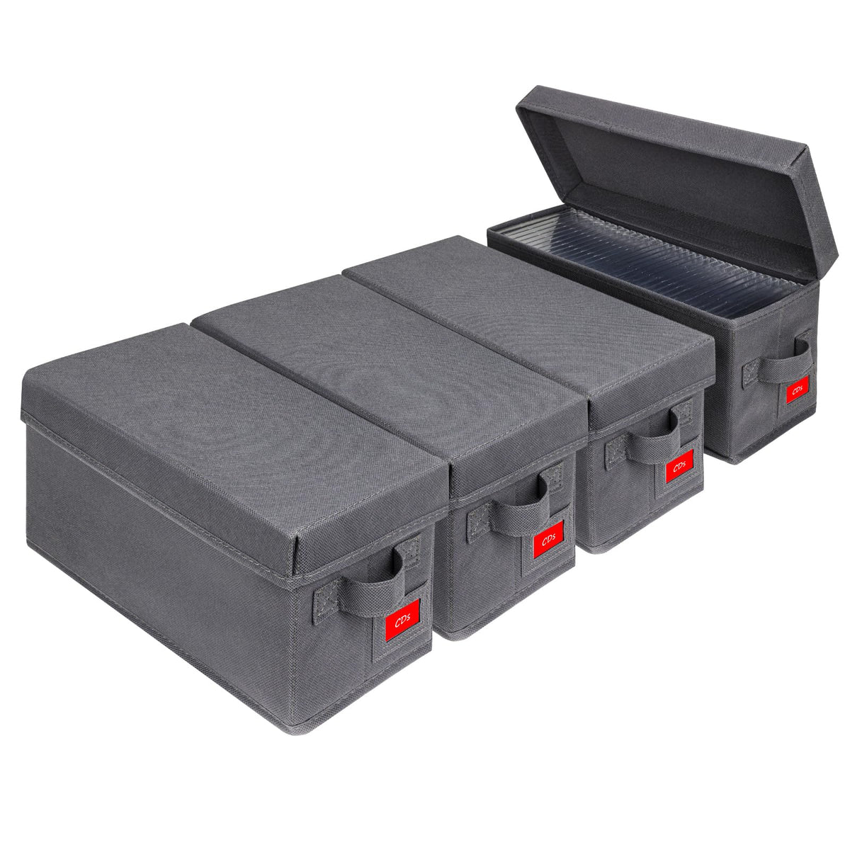 NUSWOR CD storage box with lid closed protects CDs from dust.