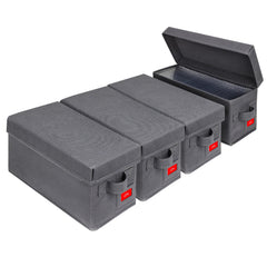 NUSWOR CD storage box with lid closed protects CDs from dust.