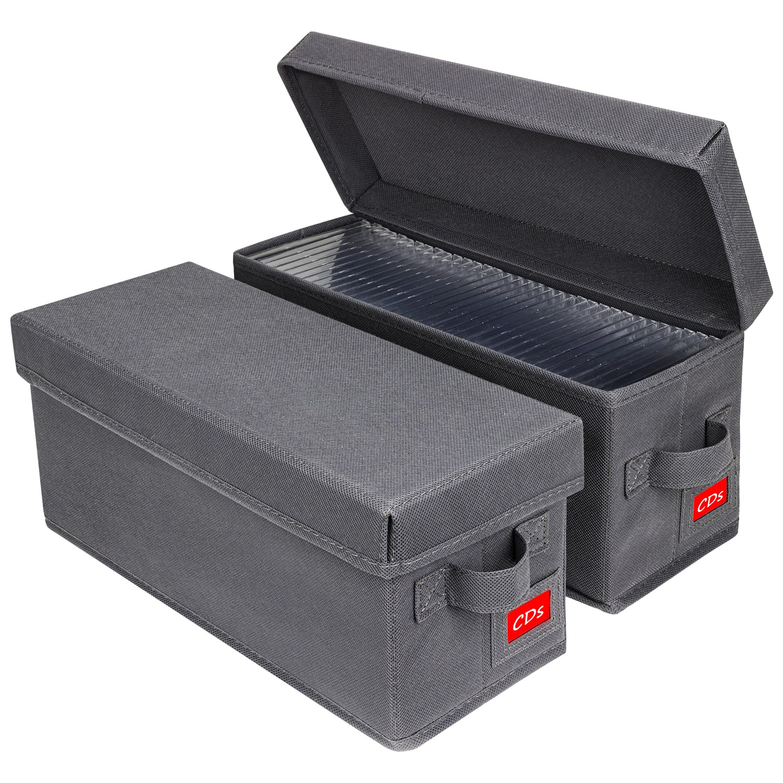 NUSWOR Upgrades CD storage box with lid keeps CDs organized and dust-free.