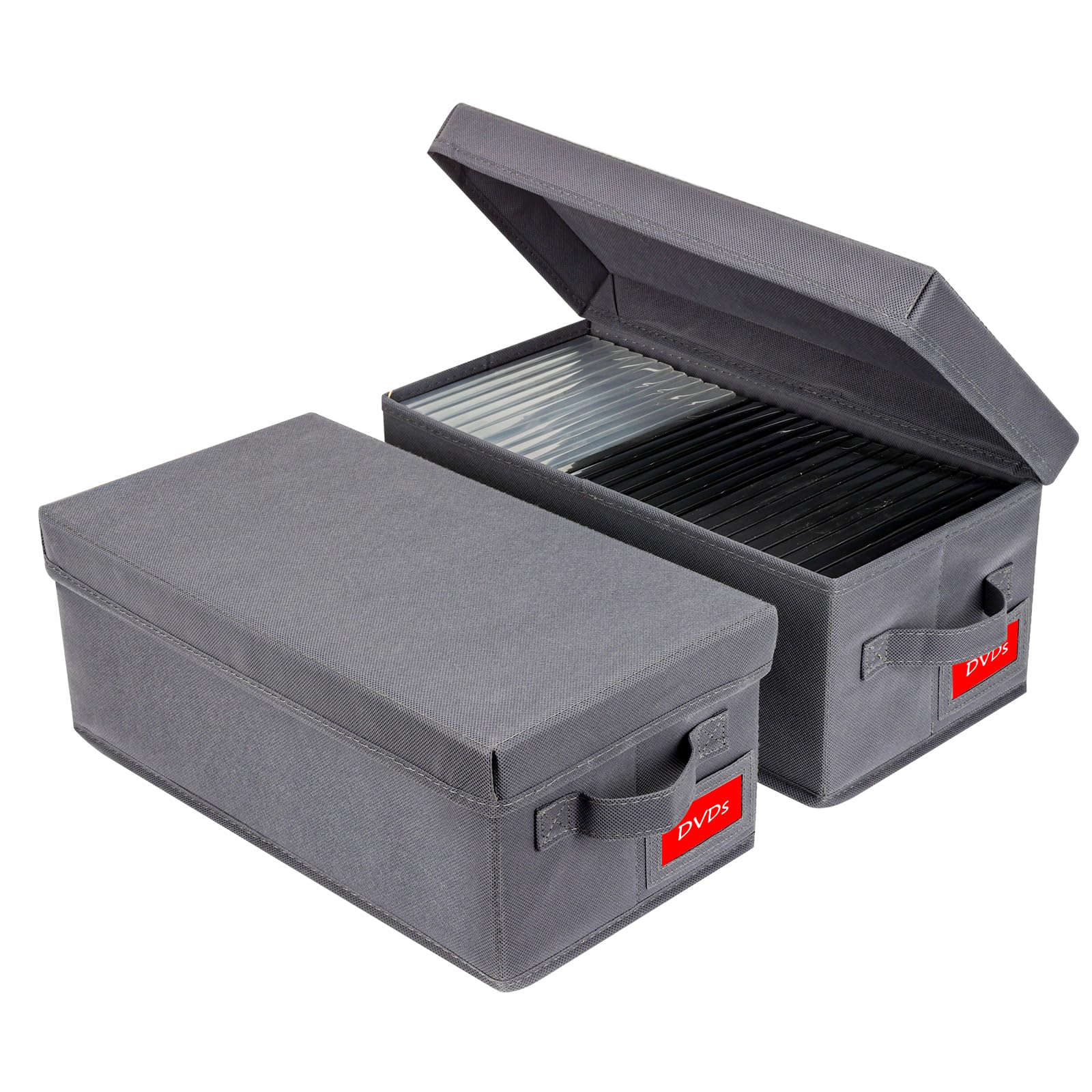 NUSWOR Upgrades DVD Storage Box front view keeps your DVDs neatly organized.