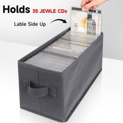 NUSWOR Upgrades stackable CD organizer saves space on shelves.