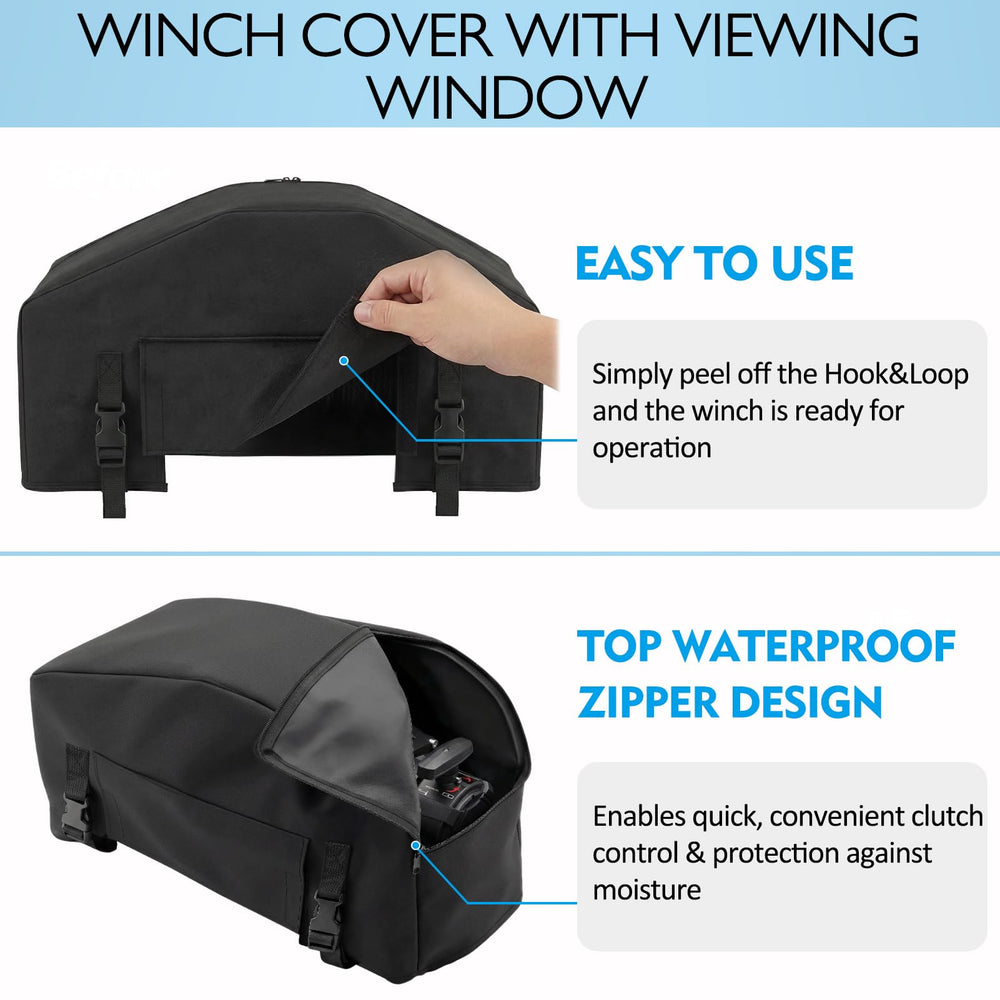 NVAAV winch cover adjustable buckle system ensures windproof, secure fit