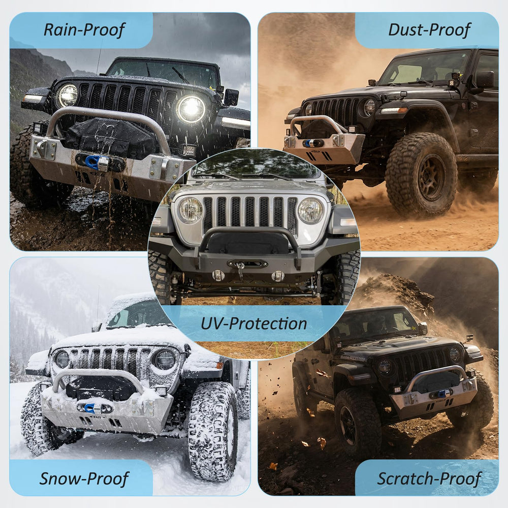 NVAAV winch cover resists dust, mud, and debris for outdoor use