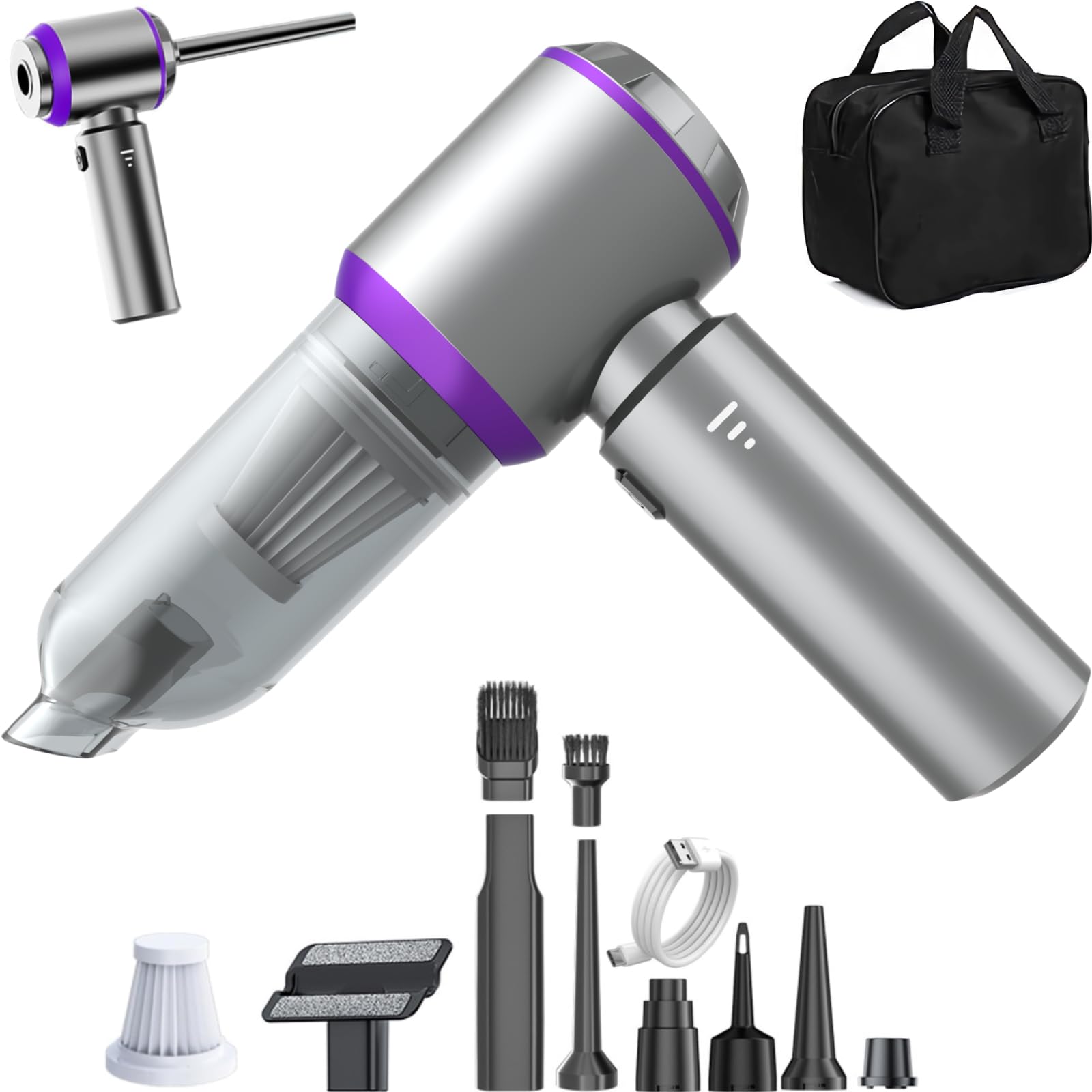 NWDEY car vacuum with high-power-20000pa suction for quick interior cleanups.