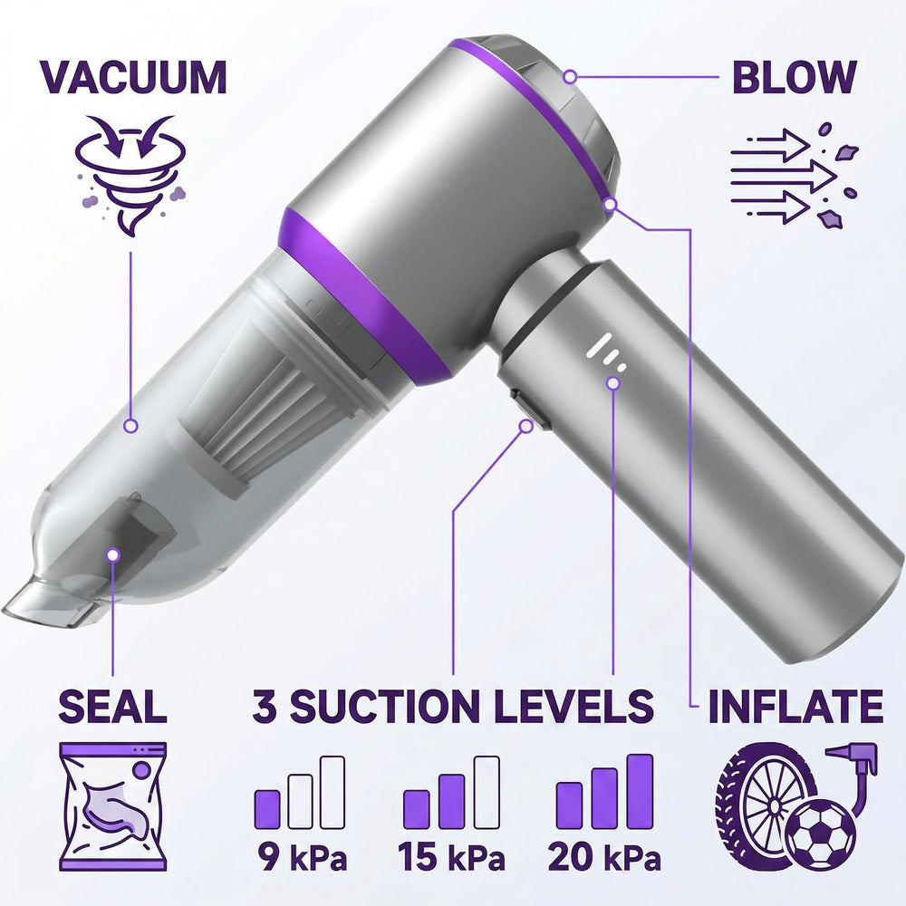 NWDEY cordless-handheld vacuum with 6000mAh battery for portable cleaning.