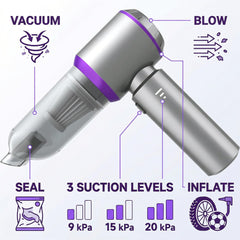 NWDEY cordless-handheld vacuum with 6000mAh battery for portable cleaning.