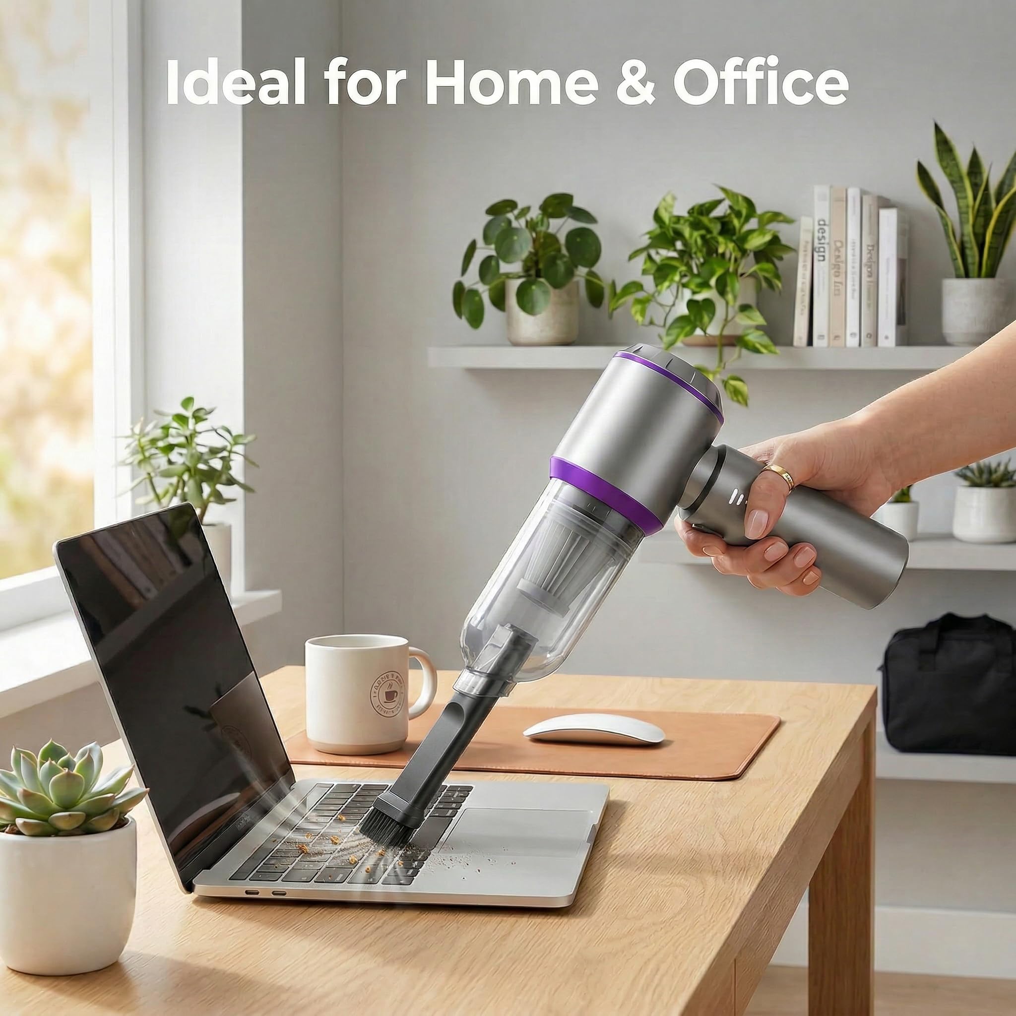 NWDEY 6000mAh battery enables up to 35 minutes of cleaning.