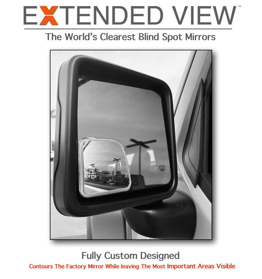 9-plane glass provides distortion-free visibility on Gladiator mirrors.