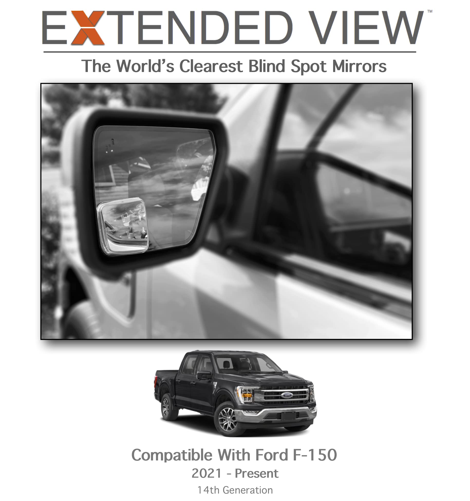 NXTGEN Extended View right mirror widens visibility for smoother merging.