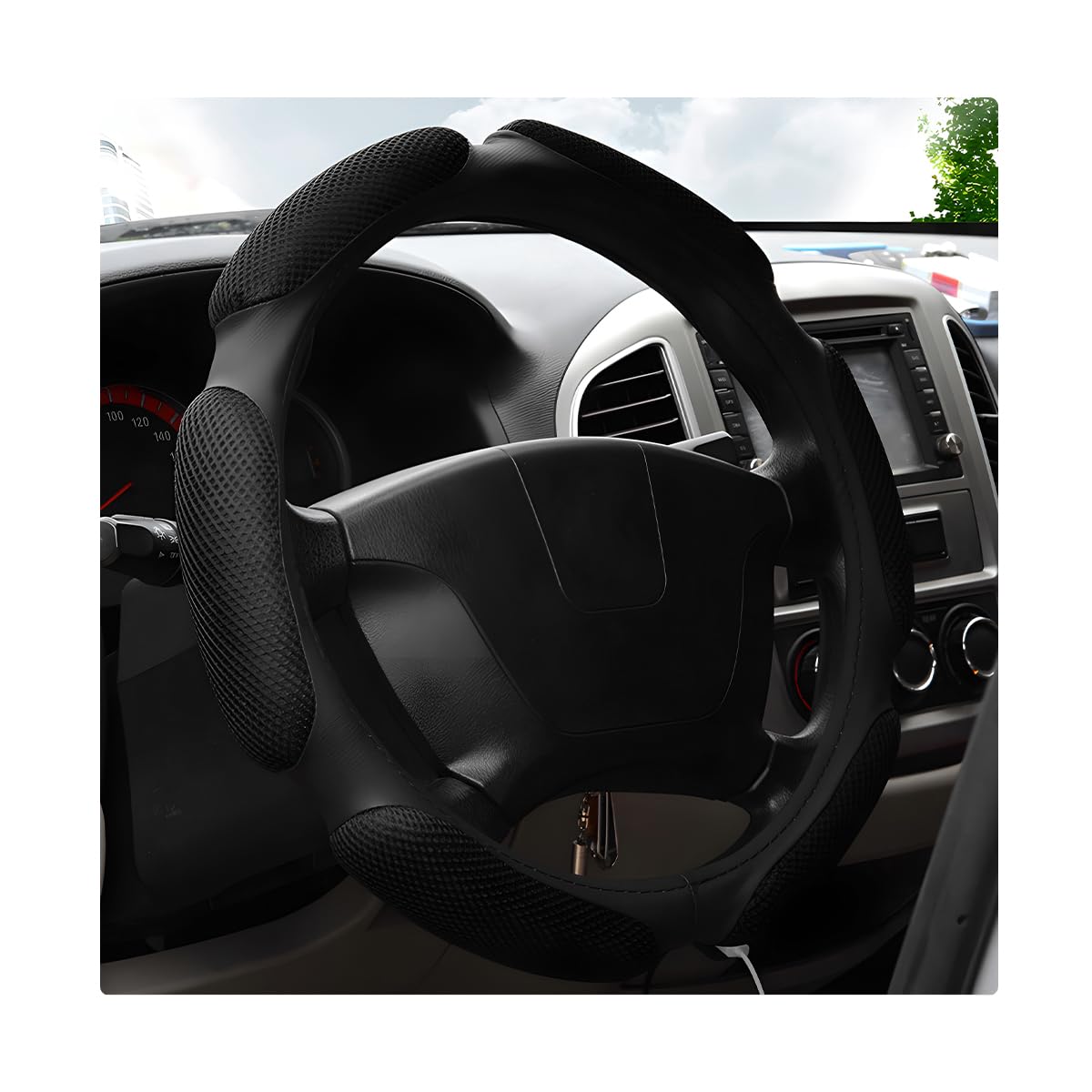 NYTKL steering wheel cover 15-inch for enhanced grip and protection.