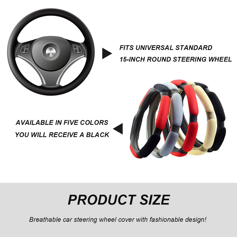 NYTKL ice silk steering wheel cover offers breathable comfort.