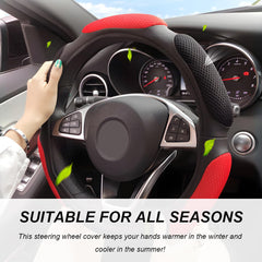 NYTKL steering wheel cover with non-slip inner ring improves grip.