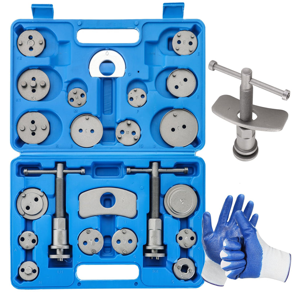 Nyxova 24pcs brake caliper tool kit in blue for versatile pad replacement