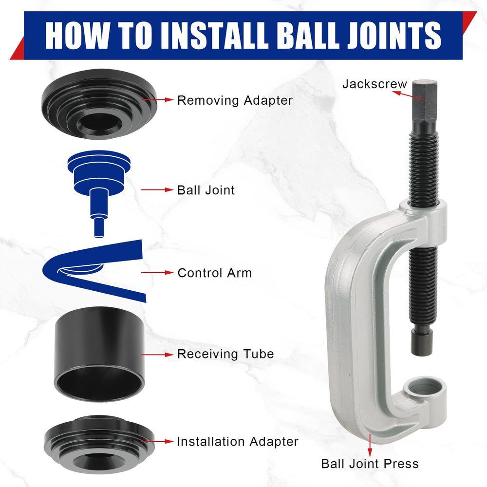 NYXOVA ball joint press receiving cup ready for smooth removal and seating.