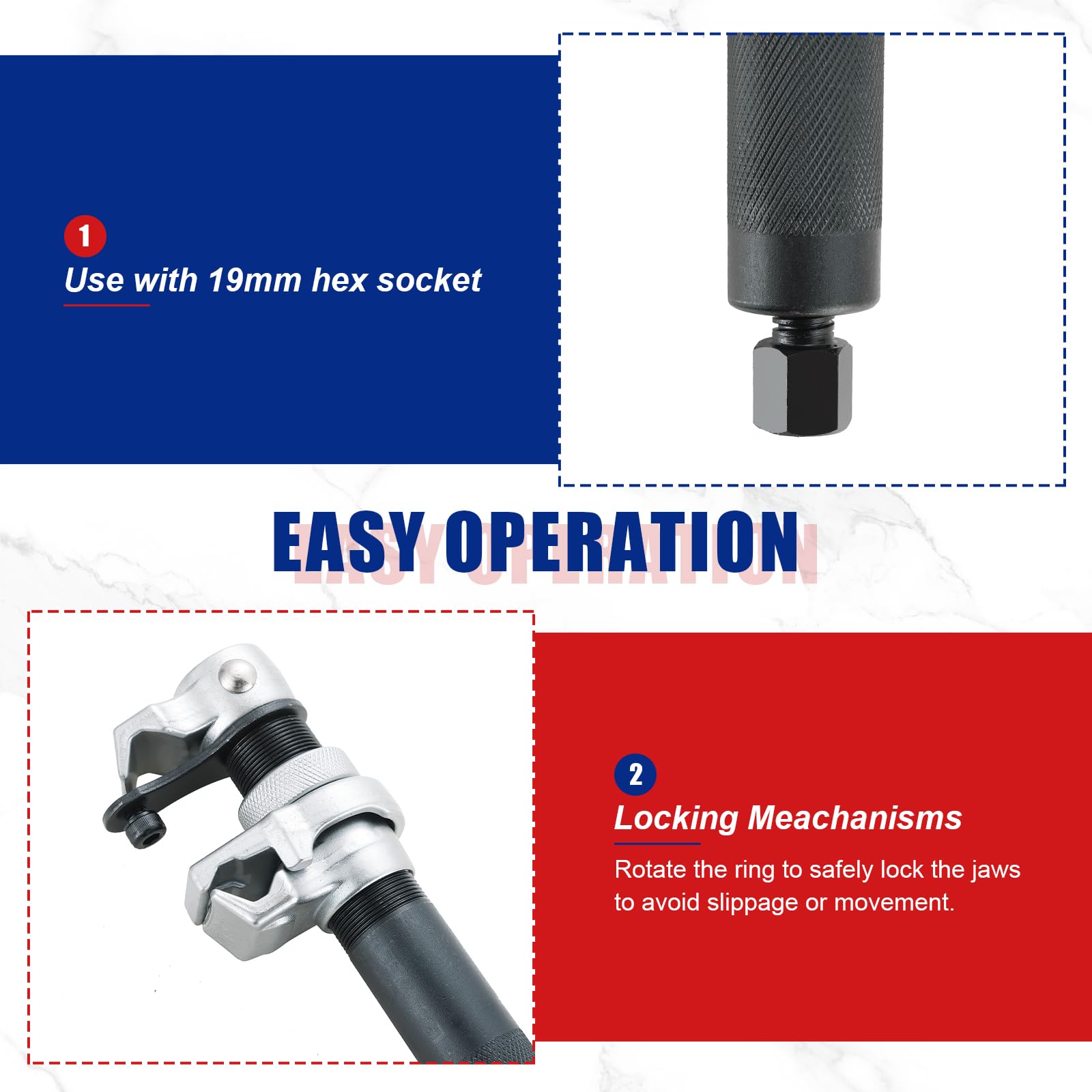 NYXOVA Coil Spring Compressor Tool rugged frame minimizes flex under tension