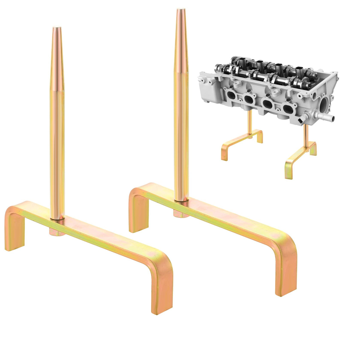 NYXOVA Cylinder Head Stands 2pc set securely support heads during maintenance for easier handling.