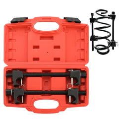NYXOVA Macpherson strut spring compressor assembled for heavy-duty coil spring work.