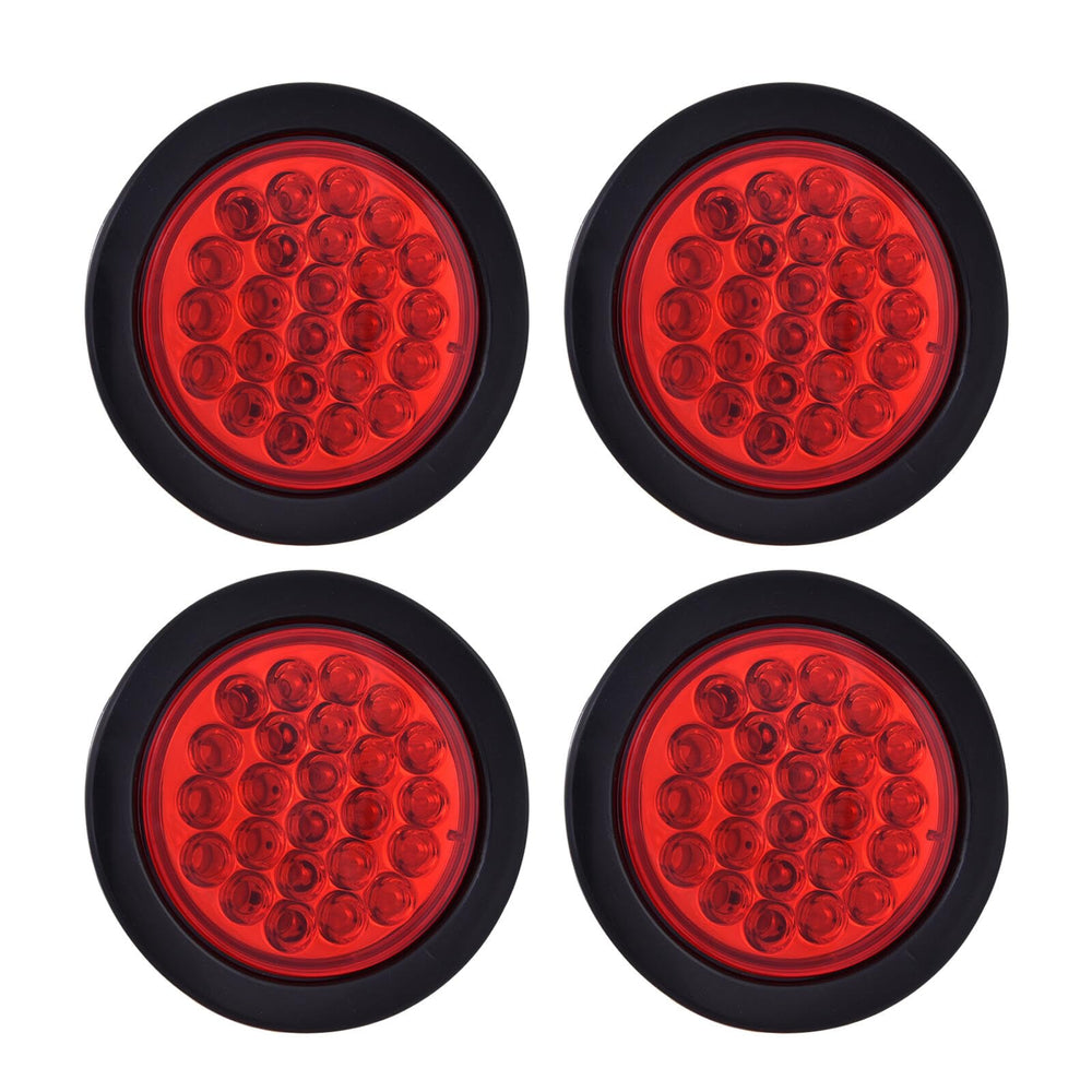 OAAKBH 4-inch trailer tail light, front view, bright LEDs for high visibility.