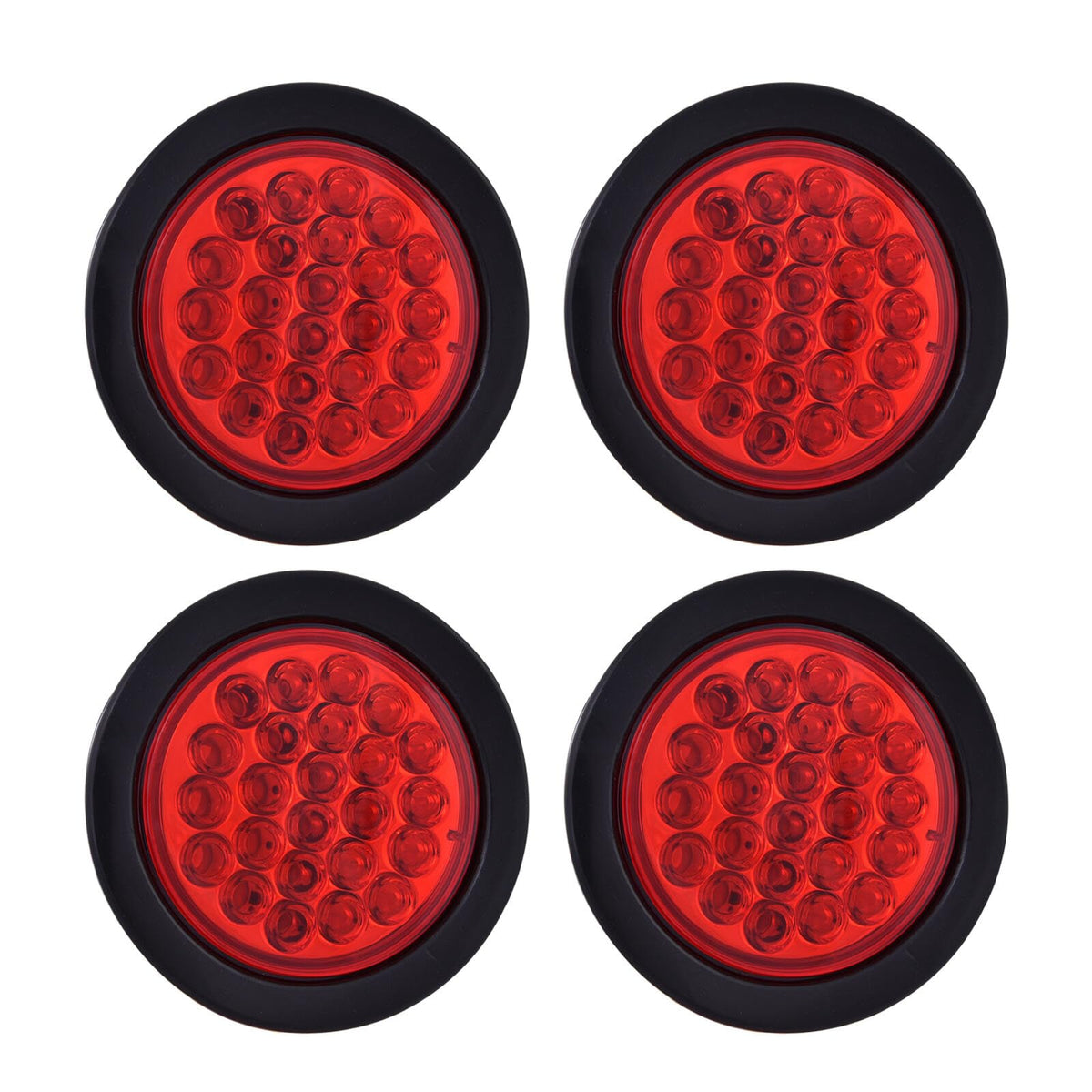 OAAKBH 4-inch trailer tail light, front view, bright LEDs for high visibility.
