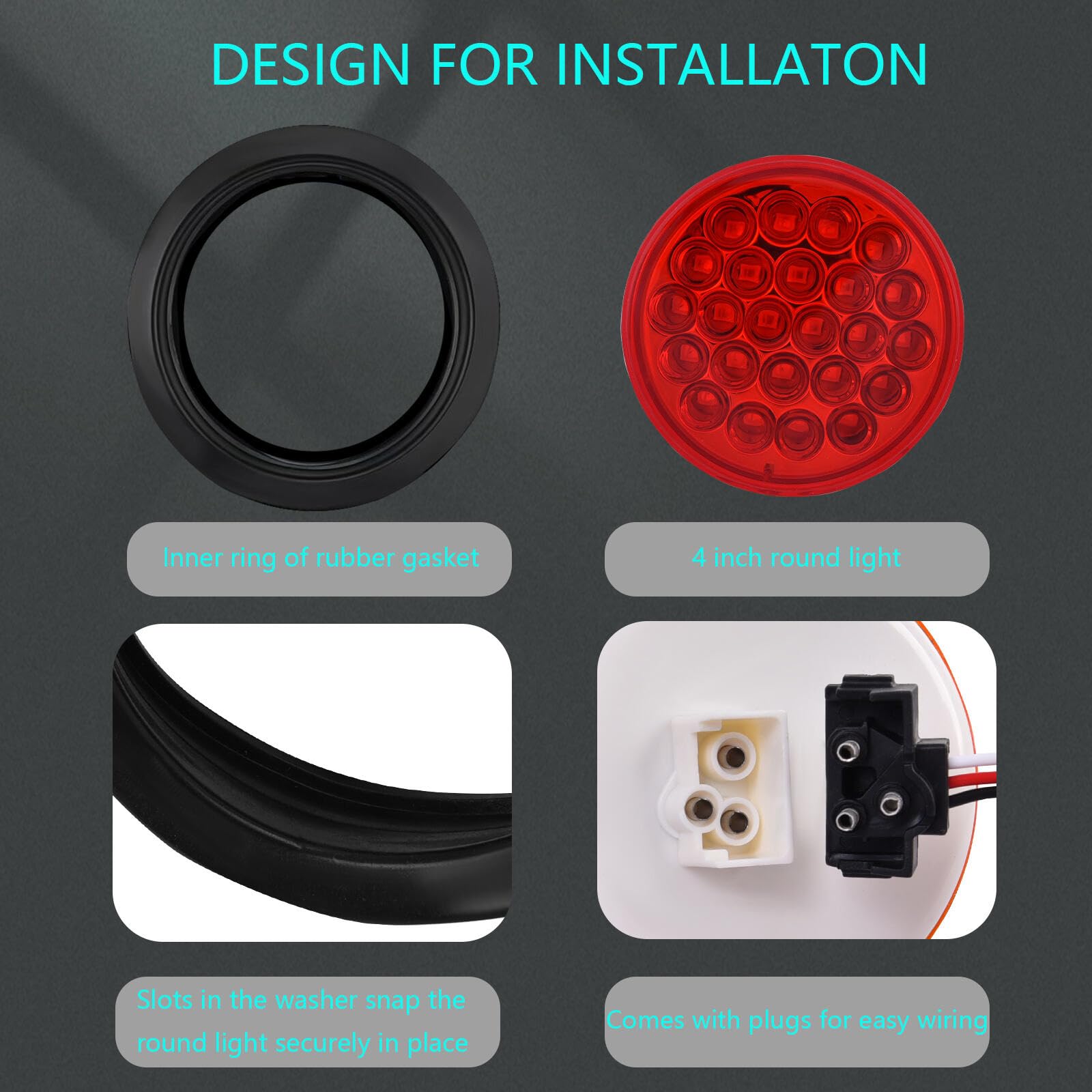 OAAKBH flush-mount grommet kit, installation-ready for a clean flush surface.