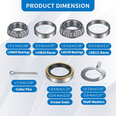 Oacdiel inner bearing L68149 ensures precise fit for smooth rotation