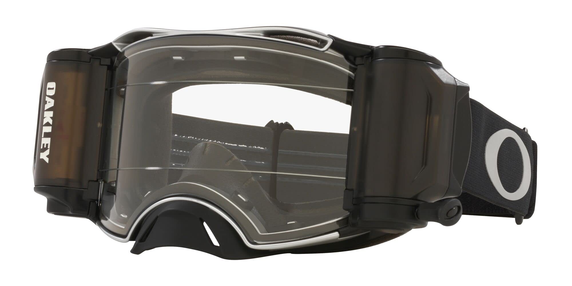 Oakley Airbrake MX goggles with tuff blocks in black gunmetal offering durable race protection
