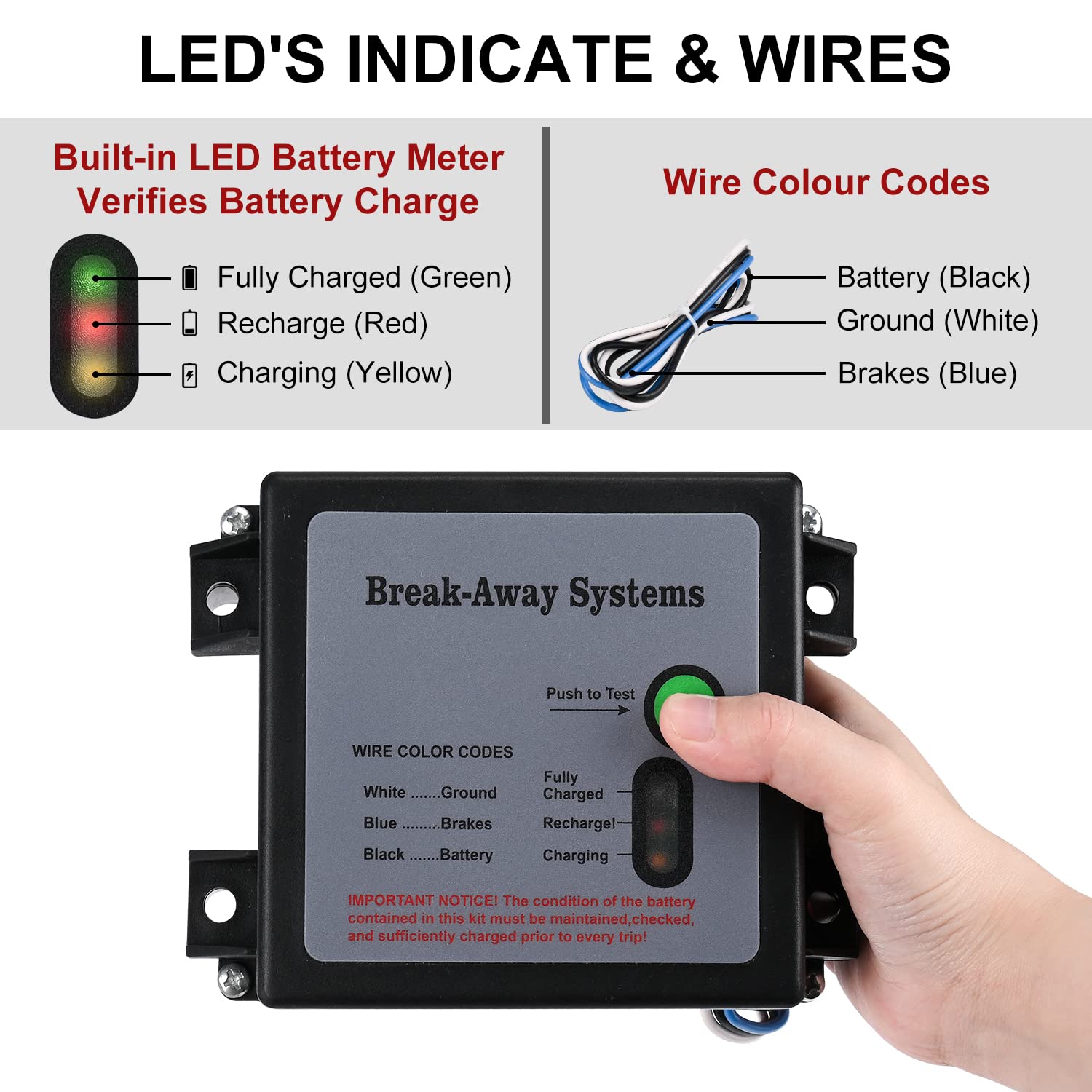 OAMCE break-away switch with 4 ft wire for easy installation