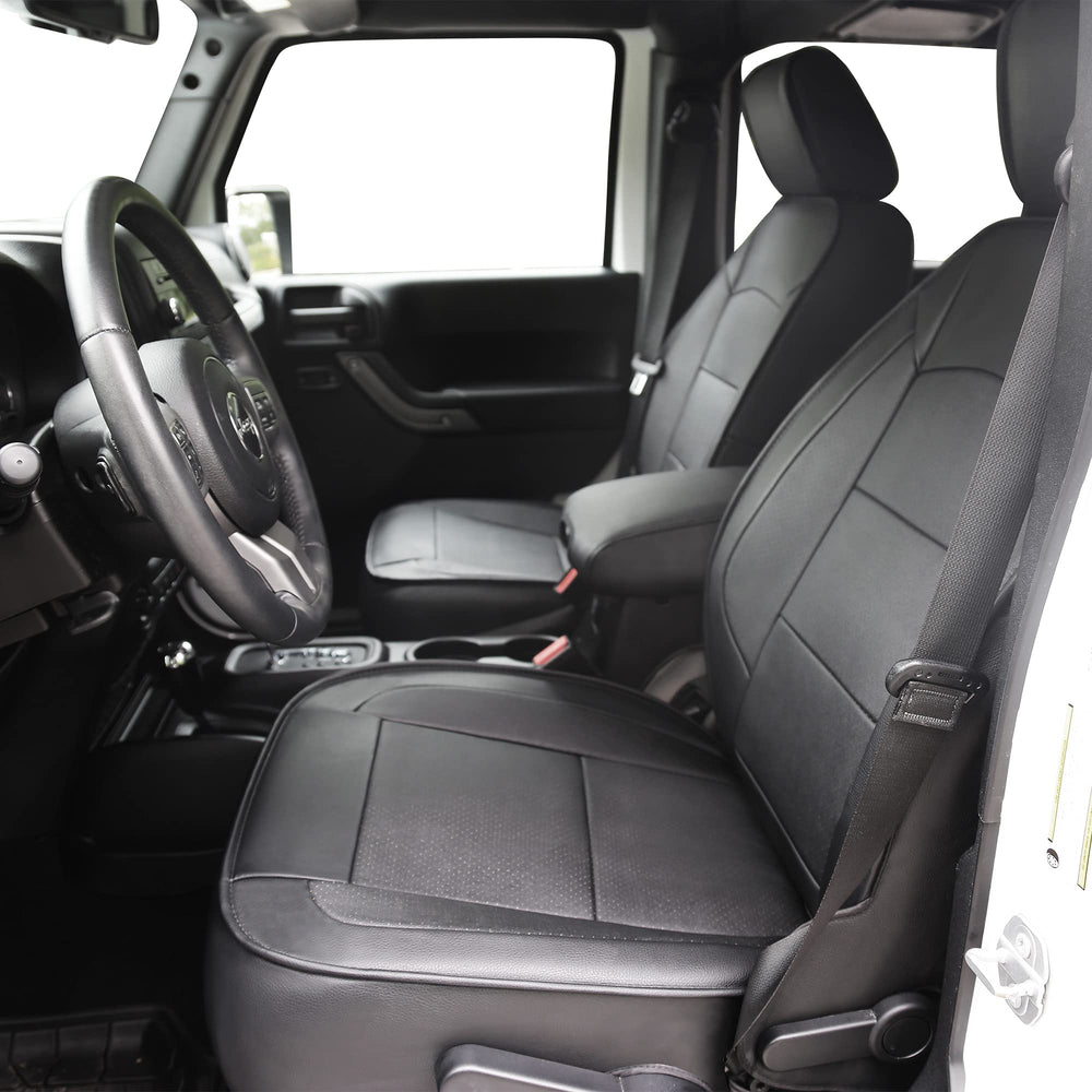OASIS AUTO Jeep Wrangler front-right seat cover with durable waterproof surface.
