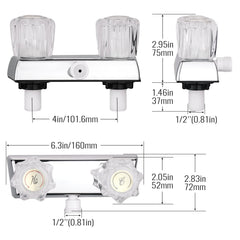 OasisFlow Camper Shower Faucet ABS body provides lightweight, durable performance on the road.
